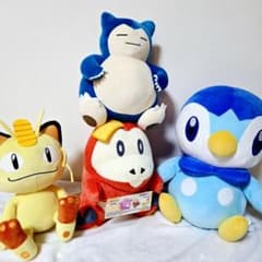 もふぐっとぬいぐるみ カビゴン ニャースなど新品4点セット ポケモン