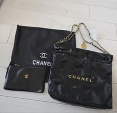 CHANEL ブラック キルティング ショルダーバッグ ノベルティ - メルカリ