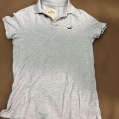 HOLLISTER グレー ポロシャツ Lのサムネイル