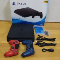 PS4ジェットブラック500GB/CUR2200ABOコントローラ2個のサムネイル