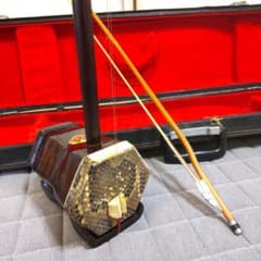 蛇皮二胡 ケース付き 中国楽器 二胡 胡弓 中国満州 虎丘牌 - メルカリ
