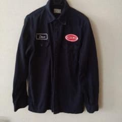 CRESLOY パッチ付きネイビーシャツ