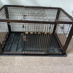 【室内のみ利用】<解体洗浄済>リッチェル 木製ペットサークル／ダークブラウン 室内のみ利用】<解体洗浄済>リッチェル 木製ペットサークル／ダーク