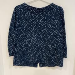美品】パラスパレス シャツ 七分袖 インディゴ ドット柄 サイズ2 