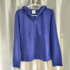 UNIQLO　レディース　DRY HOODED PARKA　パーカー　ブルー　L