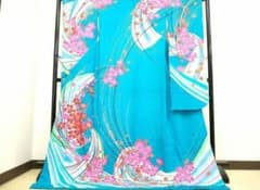 お引き摺り・引き振袖 和装 結婚式 舞妓 芸妓 芸者 衣装 舞花文 銀糸 