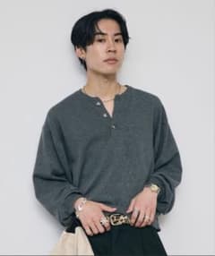 INTER FACTORY HIROKI - ヘンリーネックニットのサムネイル