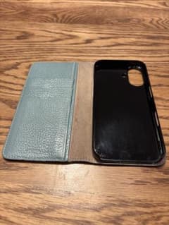 수첩형 iPhone16 케이스 가죽 이탈리안 수축 가죽