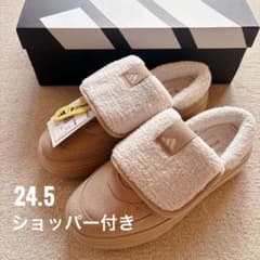 韓国限定】新品 adidas グランドコートミュール 24.5 ボアサンダル