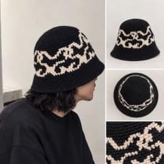 クラッシャーハット 帽子 ニット バケットハット 韓国 山田蓮 - メルカリ