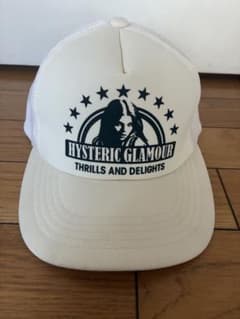 HYSTERIC CLAMOUR トラッカーキャップ ホワイト HYSTERIC GLAMOUR メッシュキャップ - メルカリ