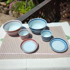 お値下げします～丼と猪口、薬味皿のセットのサムネイル