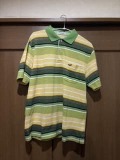 legacy88様 専用 ストライプ ポロシャツ 緑 黄 CROCODILEのサムネイル