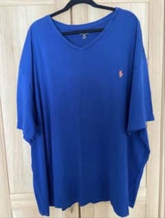 希少90's Ralph Lauren Tシャツ ブルー オレンジ4XBのサムネイル