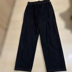 Cookman ブラックデニム　シェフパンツ　セミワイドのサムネイル