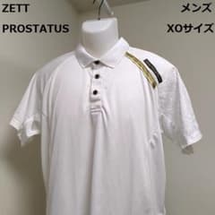 ゼット ZETT プロステイタス 野球 メンズ 半袖ポロシャツ XOサイズ 白
