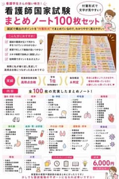 看護国試対策まとめノートB5サイズ100枚セット - メルカリ