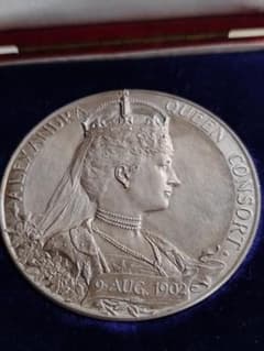 希少シルバー1902 イギリス エドワード アレクサンドラ 銀 メダル 希少シルバーコイン1902 イギリス エドワード アレクサンドラ 銀