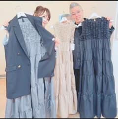 新品未使用タグ付き】美奈代セレクト 立体フリルティアードロング 