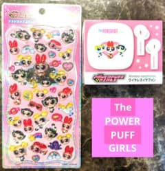 【新品】パワーパフガールズ ワイヤレスイヤフォンホワイト ステッカー２点セットのサムネイル