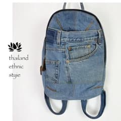 新品】リメイク デニム リュックサック - メルカリ