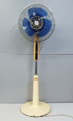 昭和レトロ！日立 S-30MF 扇風機 3枚羽根 ブルー トールサイズ 動作