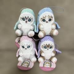 mofusand ギンガムチェック　サメにゃんマスコット　全4種セット