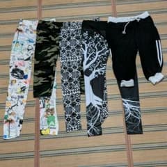 フィットネス スパッツ パンツ 5着セット レディースのサムネイル