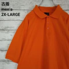 エイプ レッド ポロシャツ 即購入❌ 古着 RED APE レッドエイプ ポロシャツ 無地 刺繍 ビッグサイズ2XL