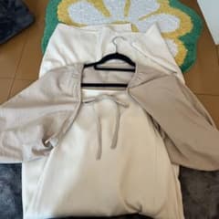RETRO GIRL ノースリーブワンピース ベージュ×ホワイトのサムネイル