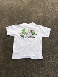 90s old stussy スカル フラワー Tシャツ NYC限定 USA製 - メルカリ