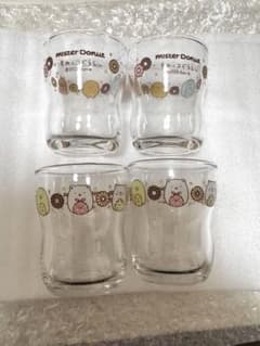 つよいこグラス　ミスタードーナツ　すみっコぐらし　4個まとめ売り