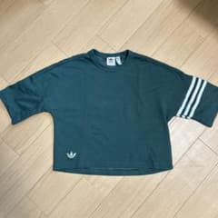 adidas クロップドTシャツ S ダークグリーンのサムネイル
