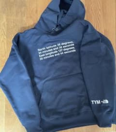 TNFノースフェイス 立山室堂 限定 座標パーカー ネイビー 極美品 ノースフェイス 立山室堂 限定 座標パーカー ネイビー