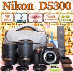 Nikon D5300☆手ぶれ補正☆Wi-Fi☆一眼レフカメラ☆初心者☆Wレンズ