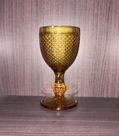 バカラ ディアマンビゾー 琥珀色被せ ワイングラス 特大サイズ 希少