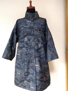 着物リメイク 大島紬のジャケットコート(no62) - メルカリ