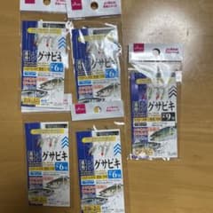 ダイソー　ジグサビキ６号 4個　９号　1個のサムネイル