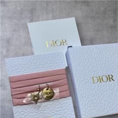 【Dior】 ブレスレット チョーカー ピンク リボン