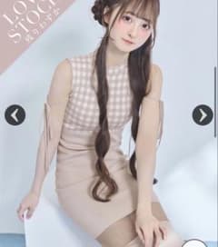 ギンガムチェックロングニットワンピース - メルカリ