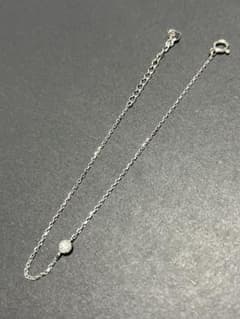 K10ホワイトゴールドダイヤモンドブレスレット/刻印あり K10ホワイトゴールドダイヤモンドブレスレット/刻印あり - メルカリ