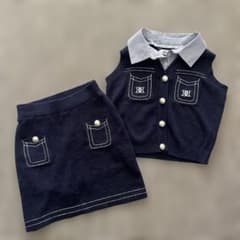 darich (ダーリッチ) ステッチDDロゴニットセットアップ ネイビー