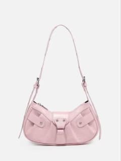 クロコ調 ピンク ショルダーバッグのサムネイル