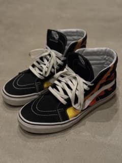 Vans ファイヤーパターン スニーカー SK8-HI - メルカリ
