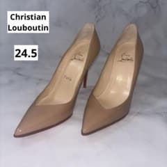 【極美品】クリスチャンルブタン パンプス ベージュ 37.5 裏張り済 極美品】クリスチャンルブタン パンプス ベージュ 37.5 裏張り済