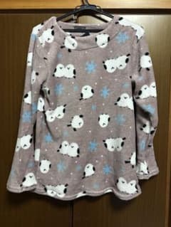 パジャマ　ルームウェア Mサイズ　上のみ　しまえなが　ふわふわ　もこもこ