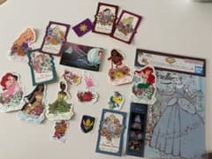 ディズニープリンセス 一番くじ ステッカー　　クリアファイルセットのサムネイル