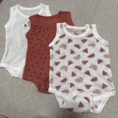UNIQLO メッシュボディースーツ　70サイズ　3枚セットのサムネイル