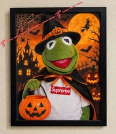 カーミット ハロウィン アートポスター 黒額縁 A4 インテリア フォトフレームのサムネイル
