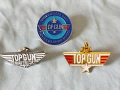 신품 TOP GUN 톱 건 40주년 기념 핀 배지 3점 세트